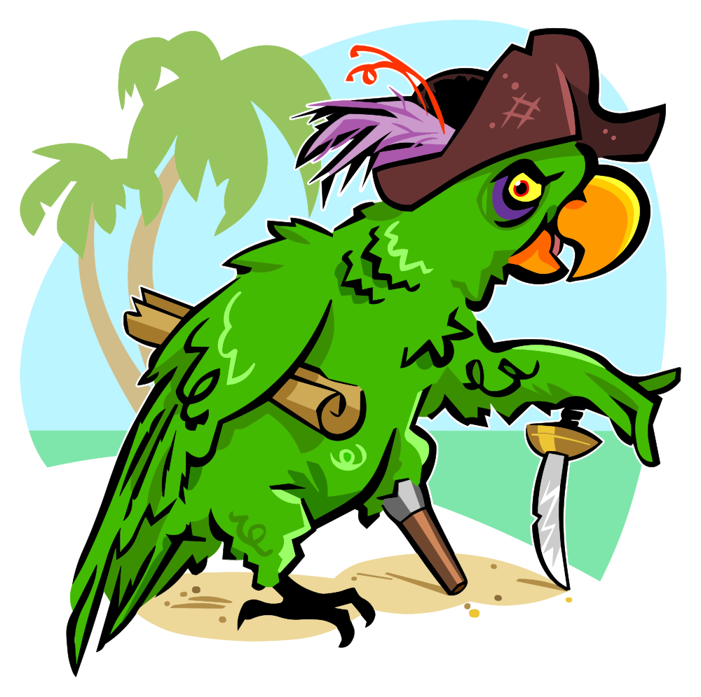 Onlinelabels Clip Art Parrot Pirate